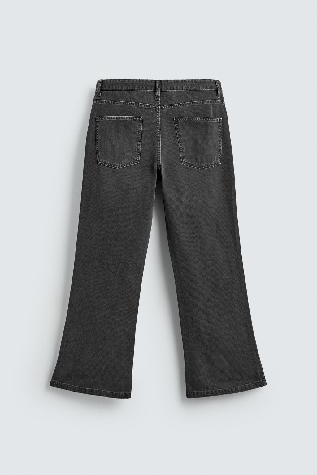 PANTAL?N FLARE FIT ESTRUCTURA ALGOD?N / Gris oscuro - Zara фото 9