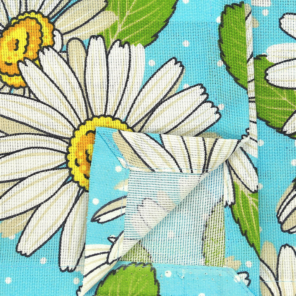 Скатерть 200х145см Душистая ромашка, вид 4, длина стола до 160см, на 6-8 персон, рогожка (хлопок 100%) 171г/м2, упаковка классическая, пакет ПВХ 28х41см, Домашняя мода (Россия)  фото 2