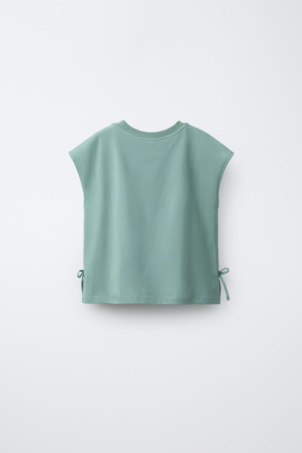 CAMISETA DETALLE PUNTO CROCHET / Verde medio - Zara фото 2