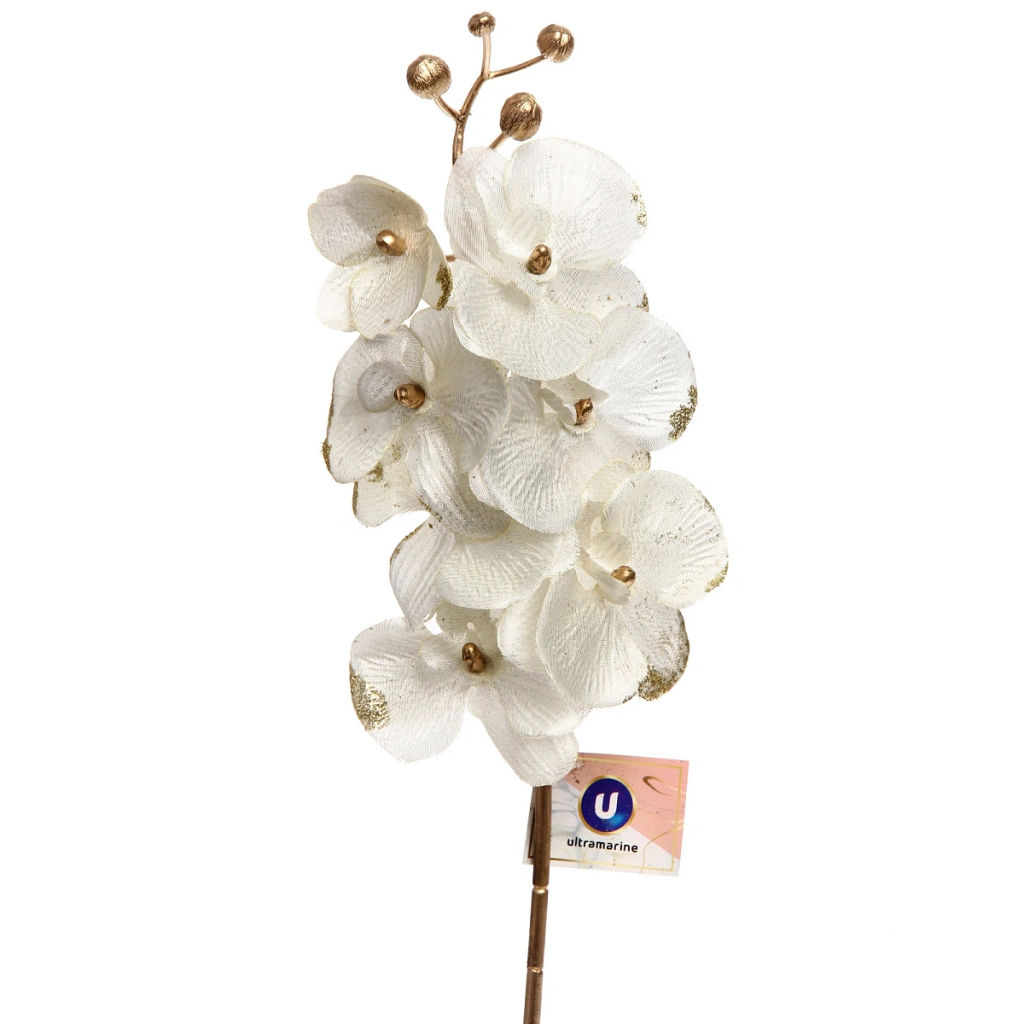 Искусственные цветы "FLOWERS GLAMOUR" 72см Орхидея белая