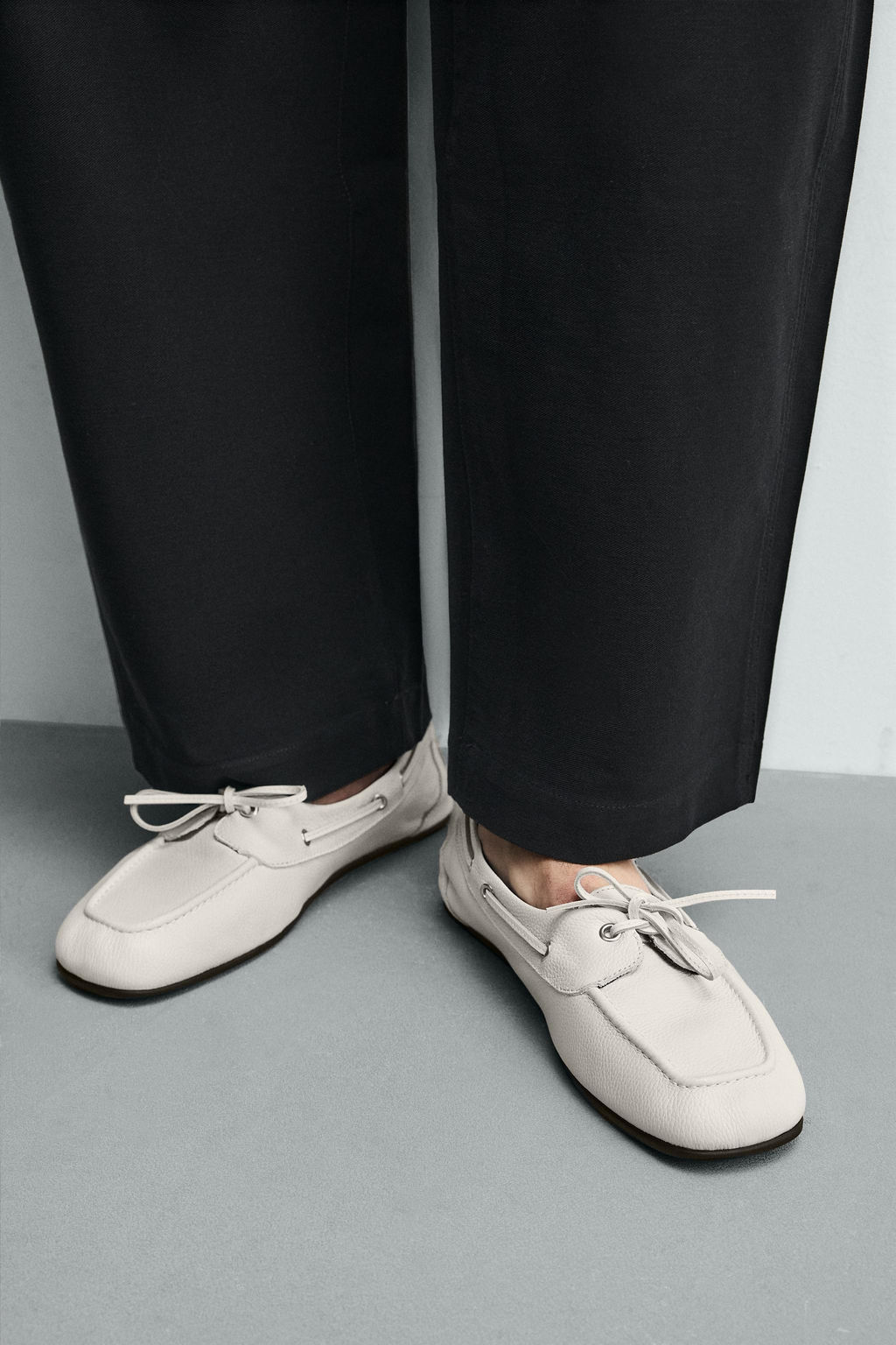 ZAPATO N?UTICO PIEL / Blanco Crudo - Zara фото 3