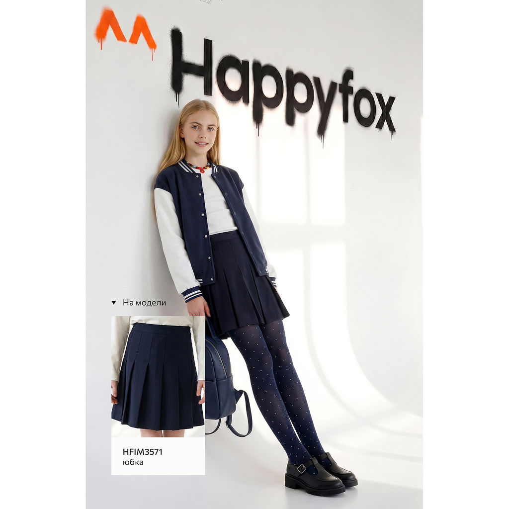 Куртка-бомбер школьная с начесом Happyfox - Happy fox фото 11