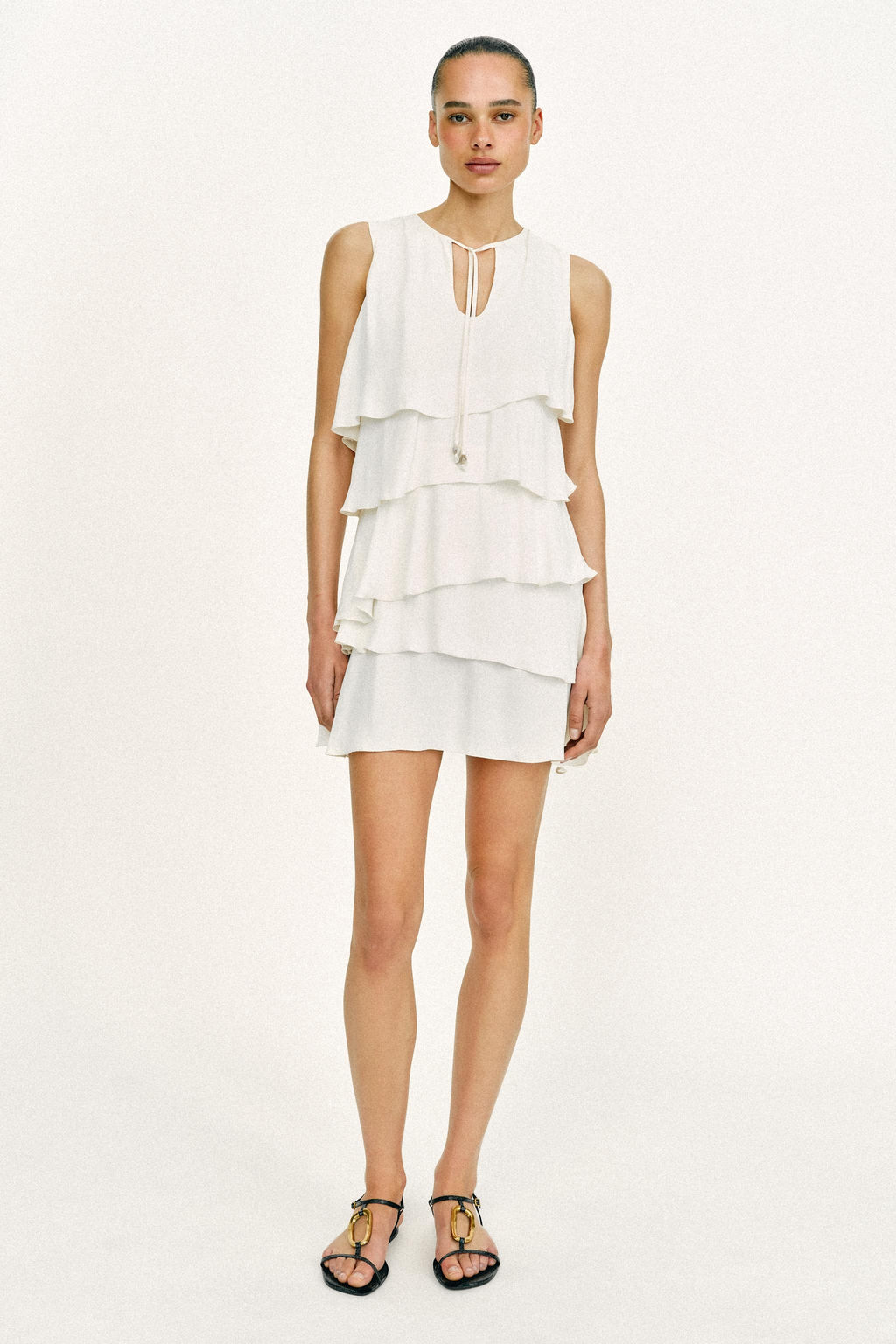 VESTIDO CORTO VOLANTES / Crudo - Zara фото 10