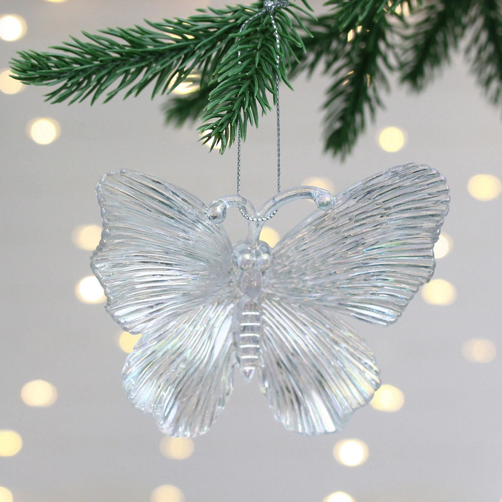 Цена за 2 шт. Подвеска "Сказочная бабочка" 10*11 см, Белый