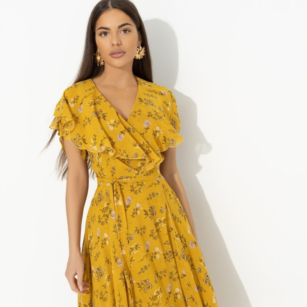 Платье на запах, Счастье влюбленности (желтый) - Charutti фото 3