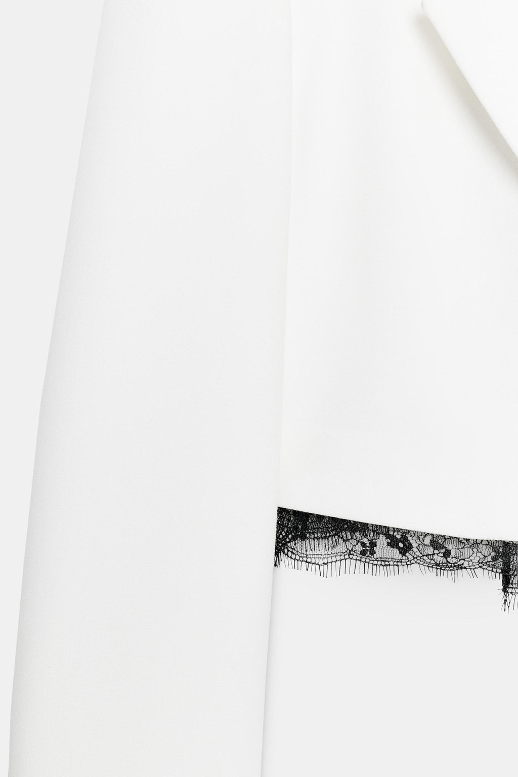 BLAZER COMBINADA ENCAJE HOMBRERAS / Blanco roto - Zara фото 9
