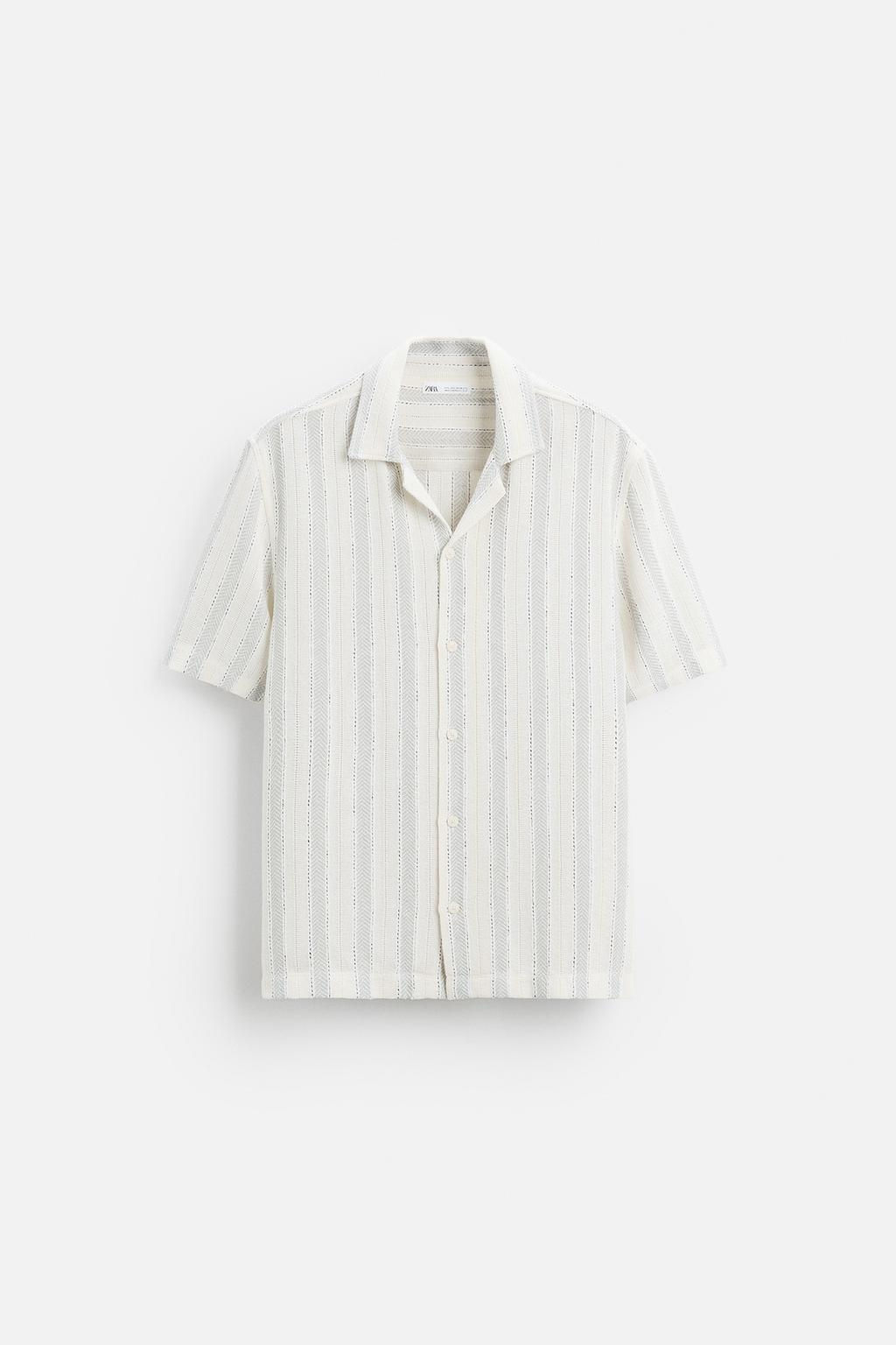 STRIPED TEXTURED SHIRT - Zara фото 14