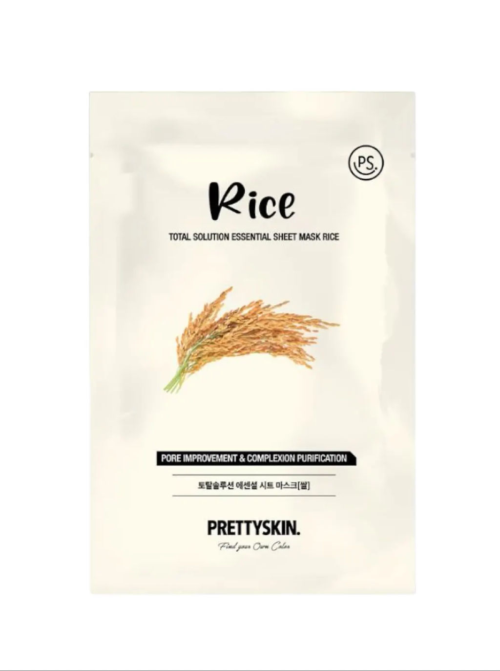 Total Solution Essential Sheet Mask Rice - Тканевая маска с экстрактом риса, 23 гр