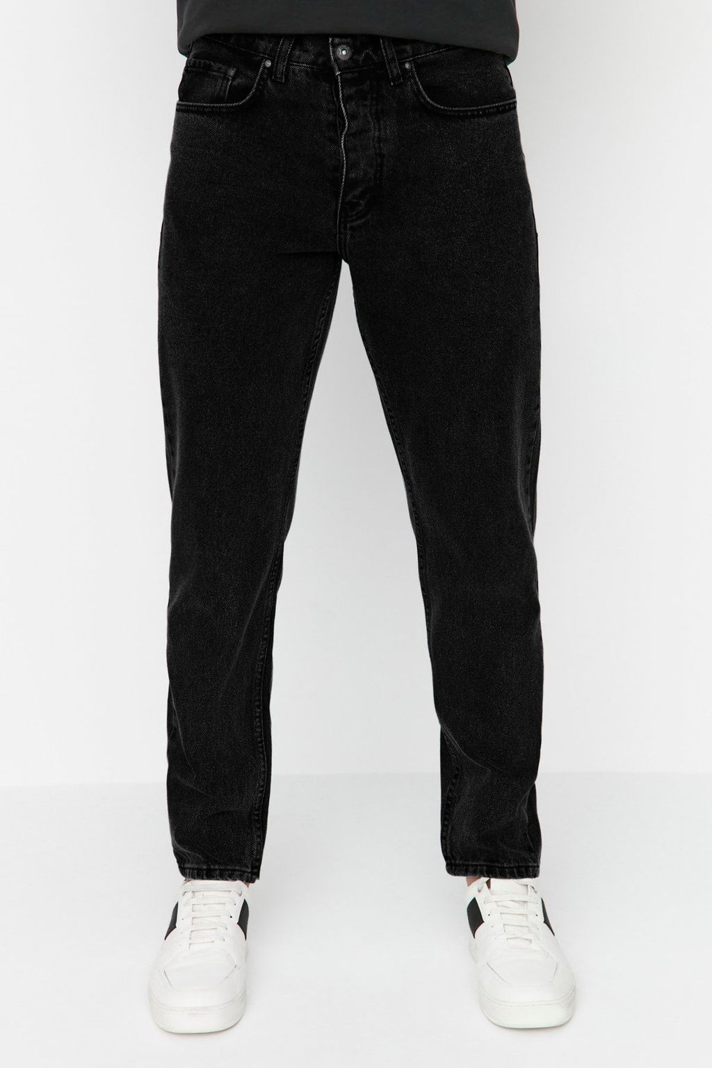 Siyah Smoke Essential Fit Jeans Kot Pantolon TMNAW23JE00104