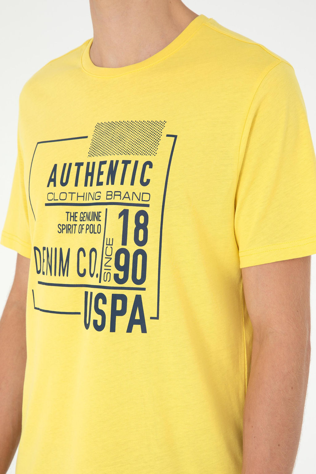 Мужская желтая футболка - U.s. polo assn фото 7