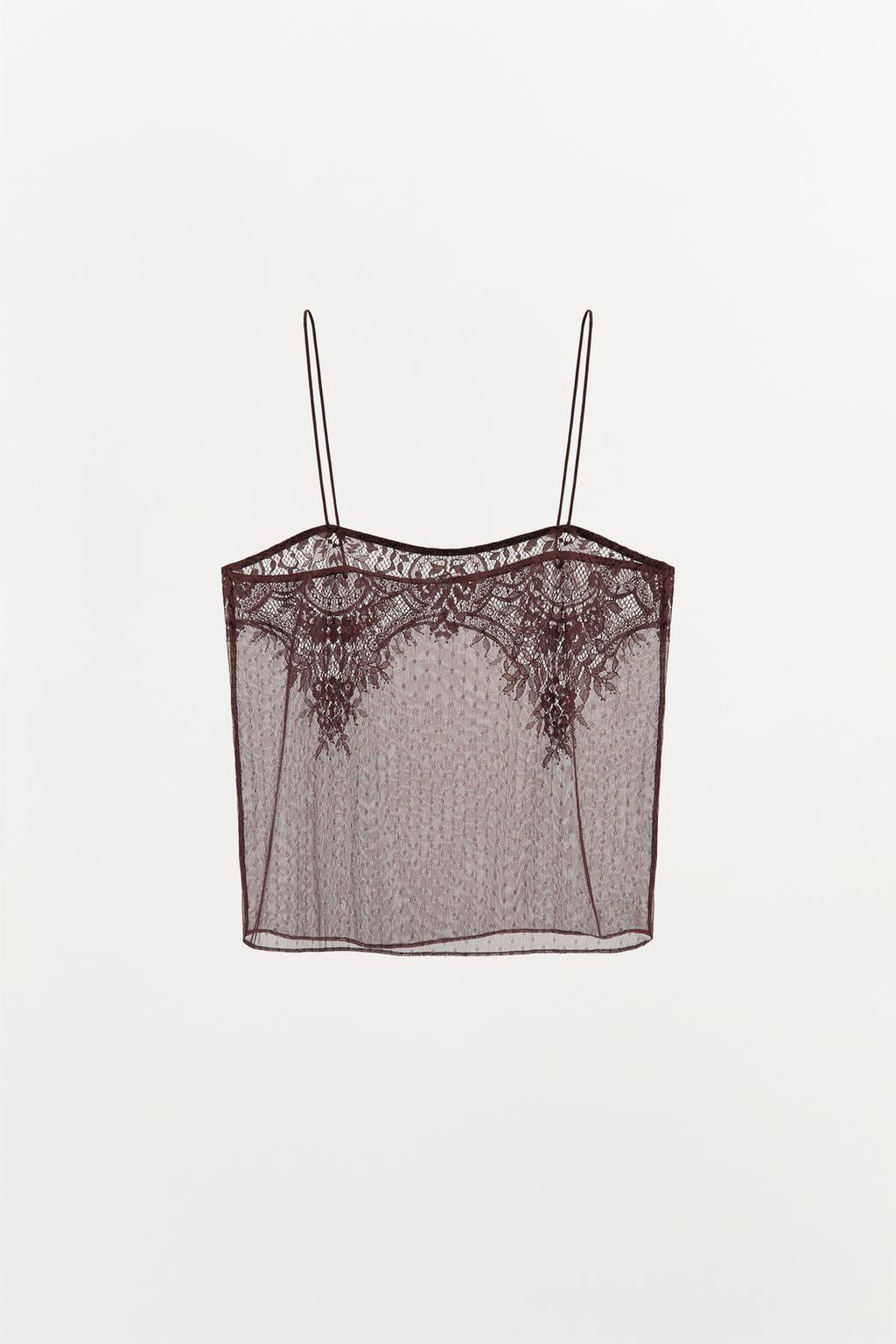 STRAPPY LACE TOP - Zara фото 2