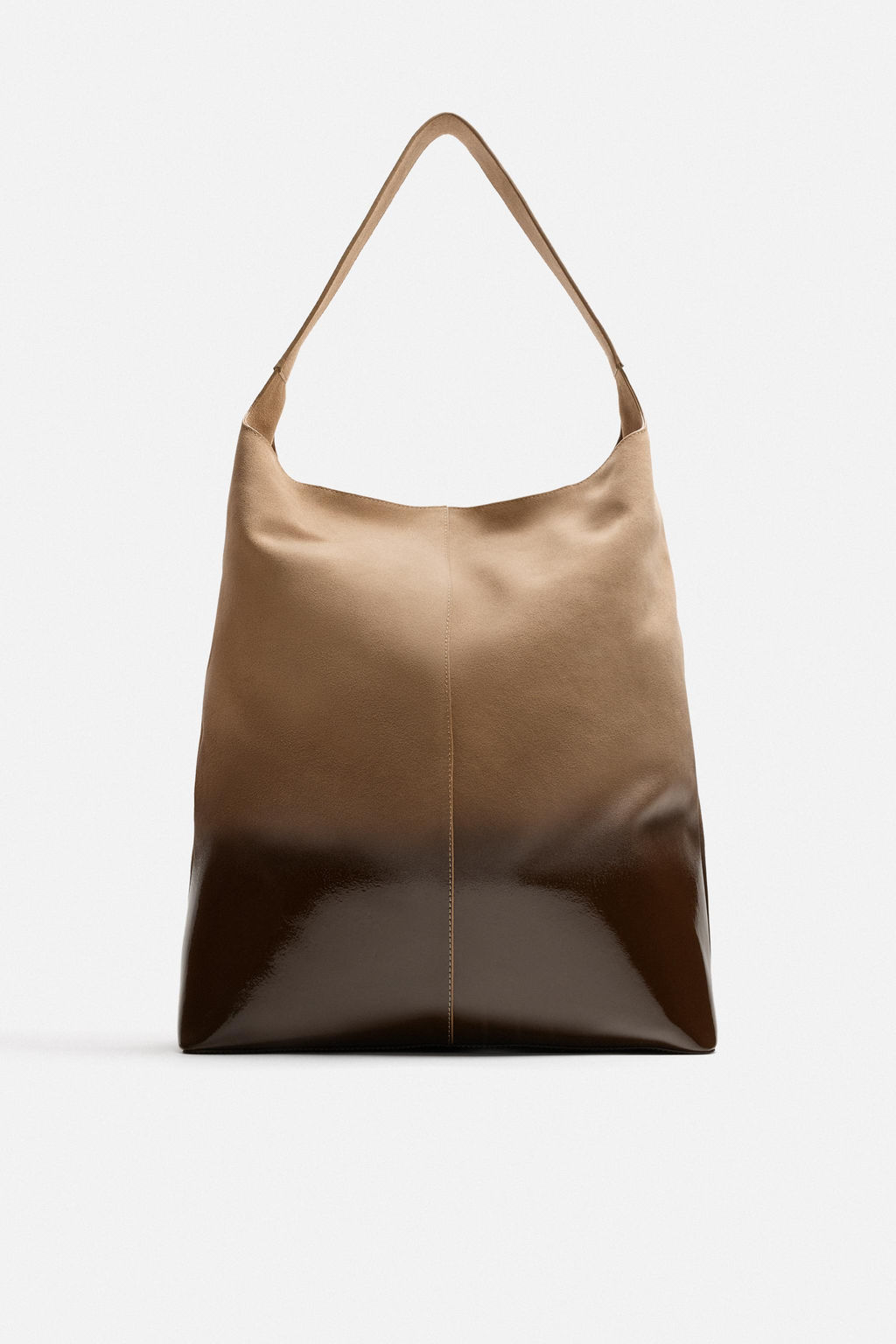 LACQUERED LEATHER SHOPPER BAG - Zara фото 3