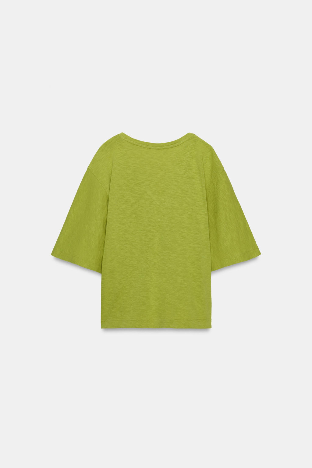 CAMISETA ESCOTE PICO / Pistacho - Zara фото 7