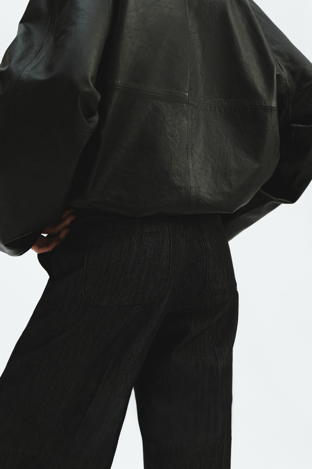 Pantal?n denim con cord?n de ajuste - H&m фото 7