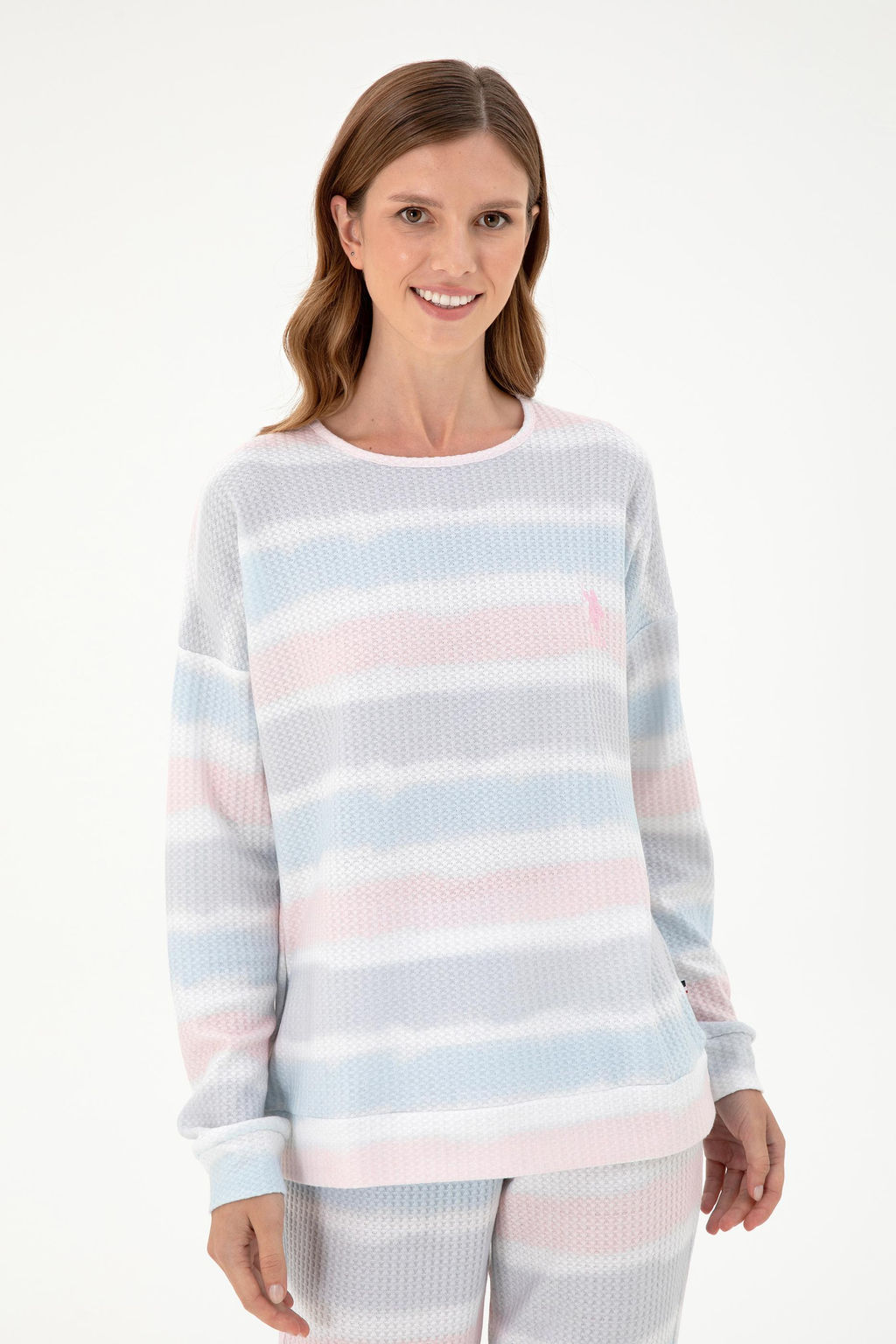 Женский пижамный комплект песочного цвета Неожиданная скидка в корзине - U.s. polo assn фото 3