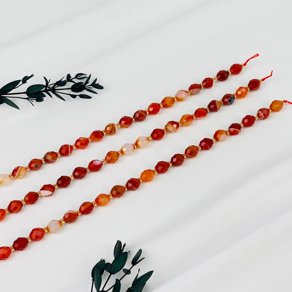 Бусины для украшений из Сардоникса (30 бусин) 37 см