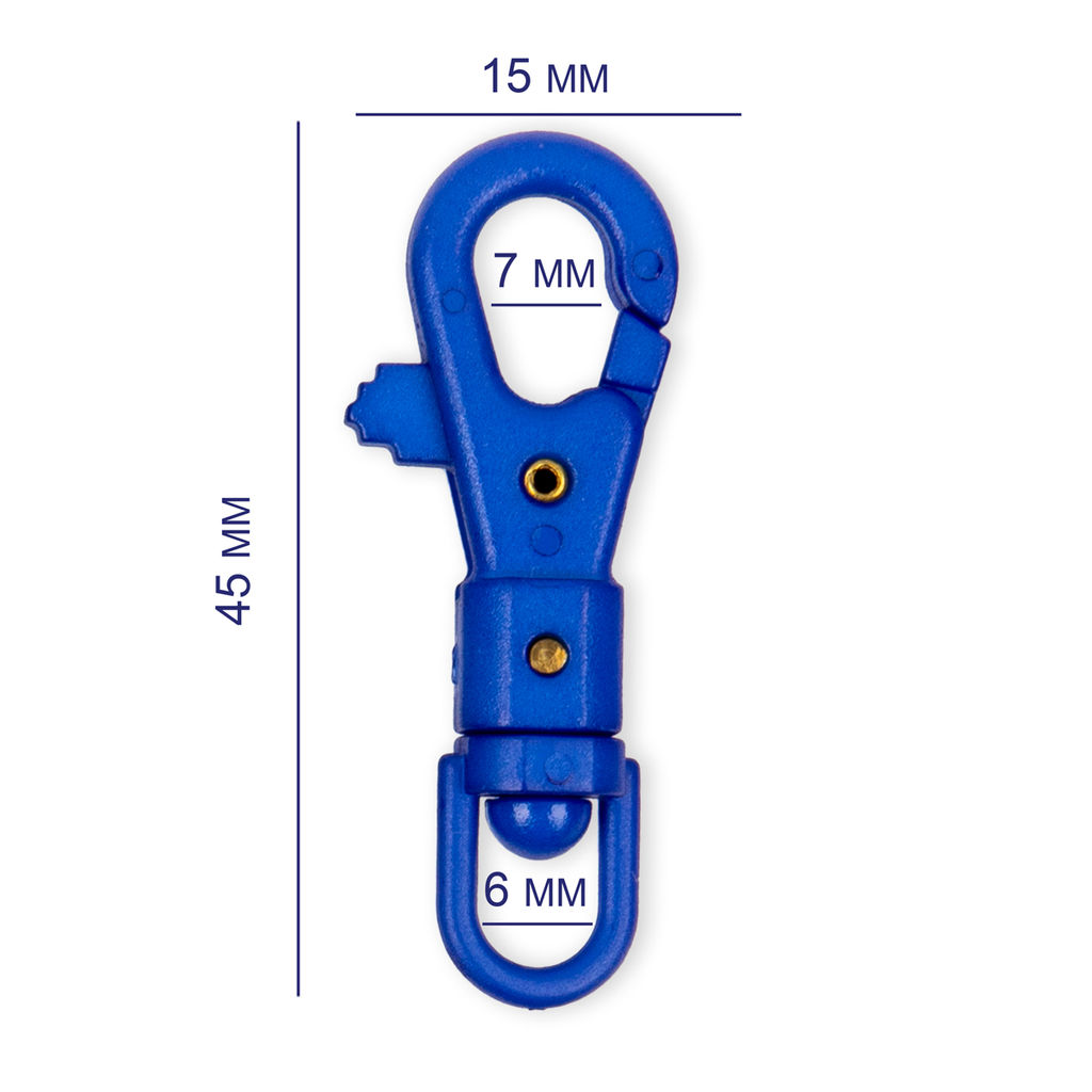 Фурнитура сумочная пластик GHB004 Карабин Gamma ( 14 мм) 10 шт. №13 голубой