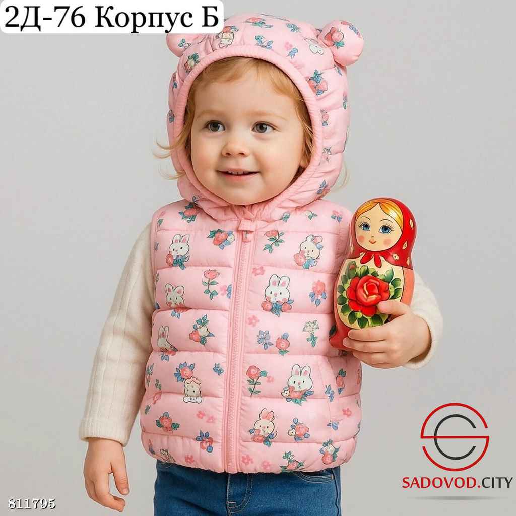 Жилет для девочек с принтом - Bruno фото 6