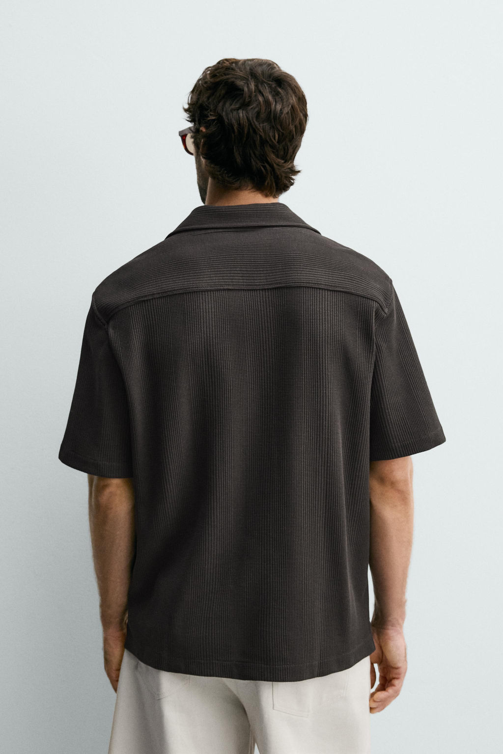 CAMISA REGULAR FIT ESTRUCTURA / Carb?n - Zara фото 3