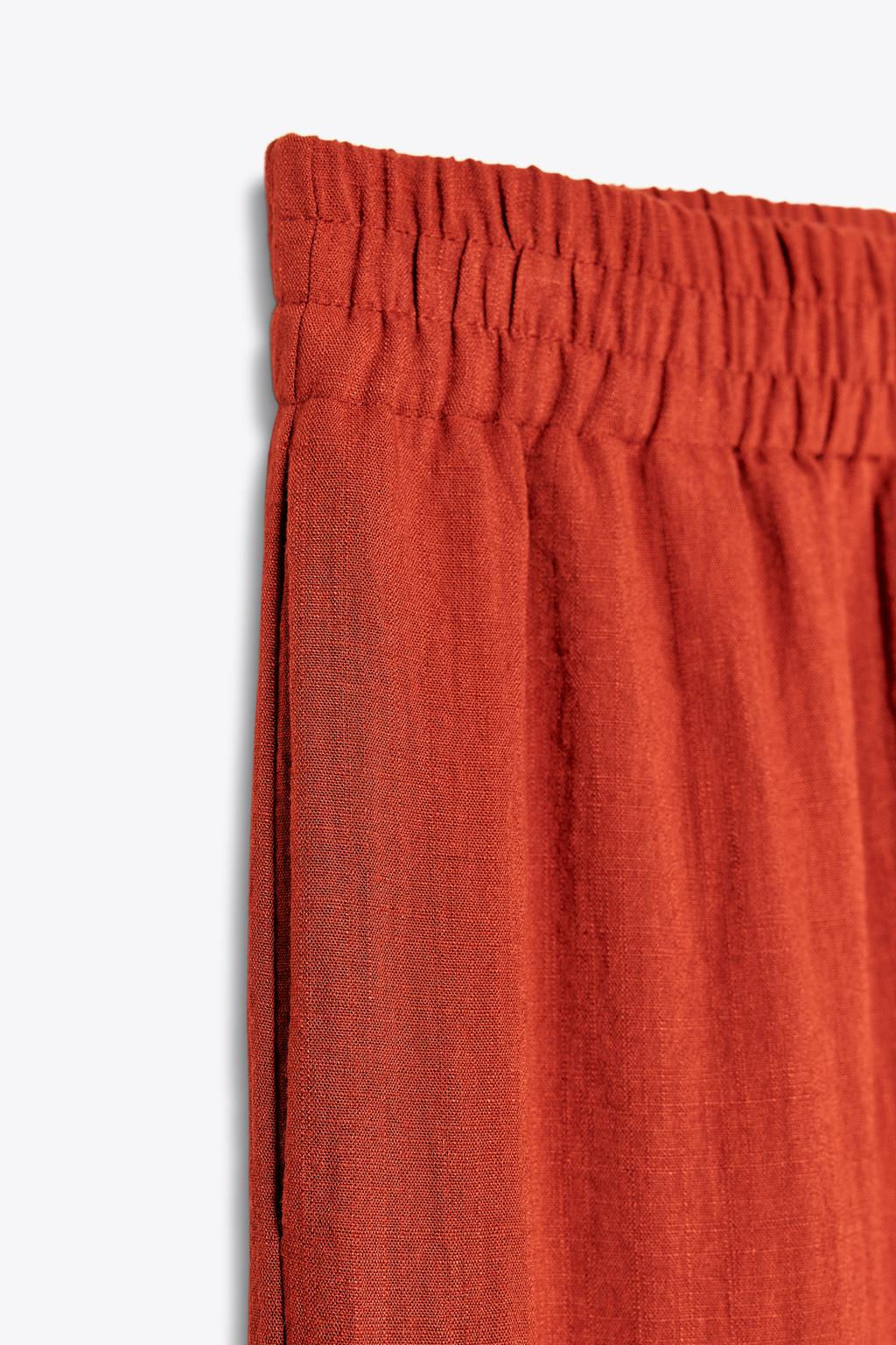 RUSTIC WIDE-LEG TROUSERS - Zara фото 16