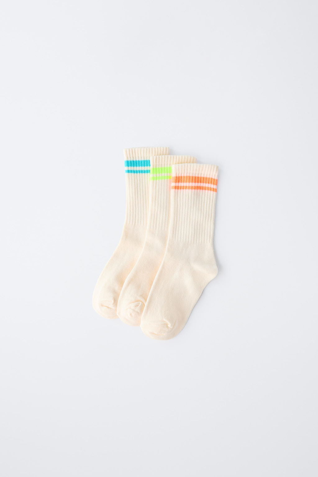 THREE-PACK OF STRIPED LONG SOCKS - Zara фото 4