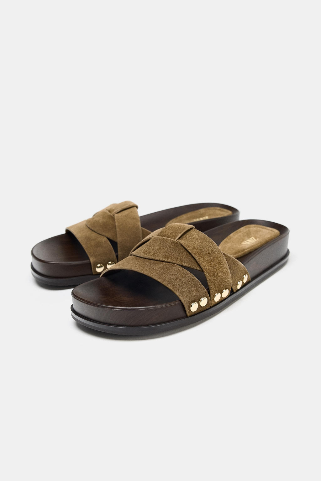 LEATHER SLIDER SANDALS