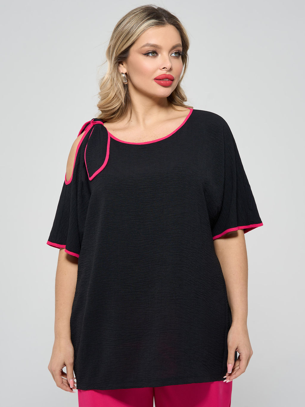 Блузка 0324-1 чёрный - Dora фото 20