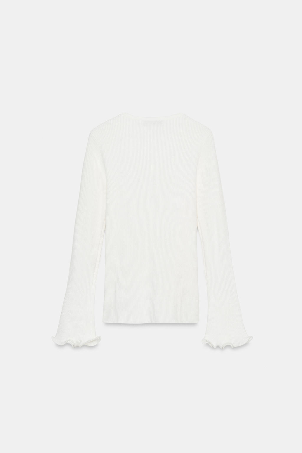 CHAQUETA PUNTO RIB ACABADO ONDULADO / Blanco - Zara фото 4