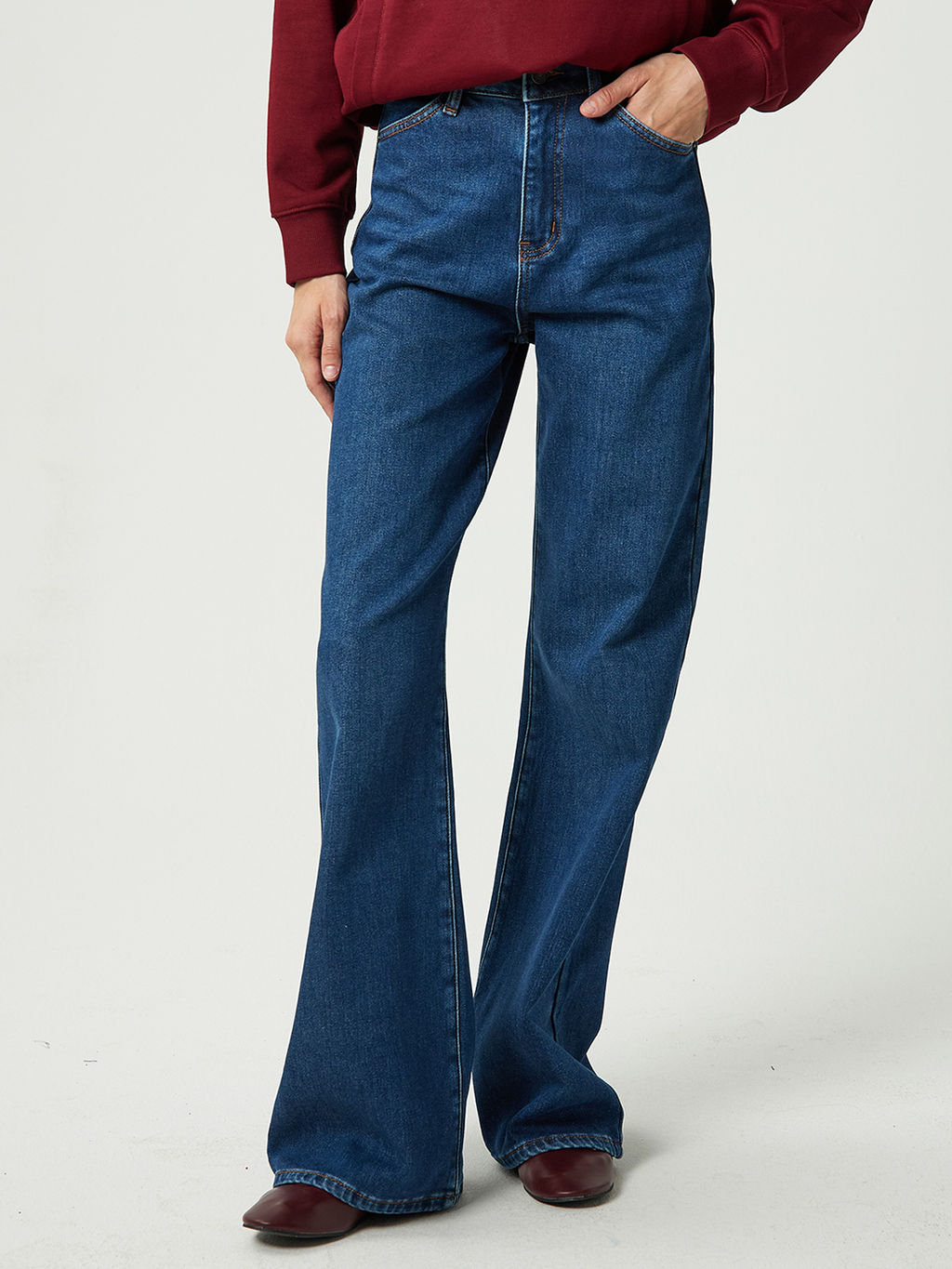 Женские Джинсы Утепленные WIDE LEG - Mossmore фото 25