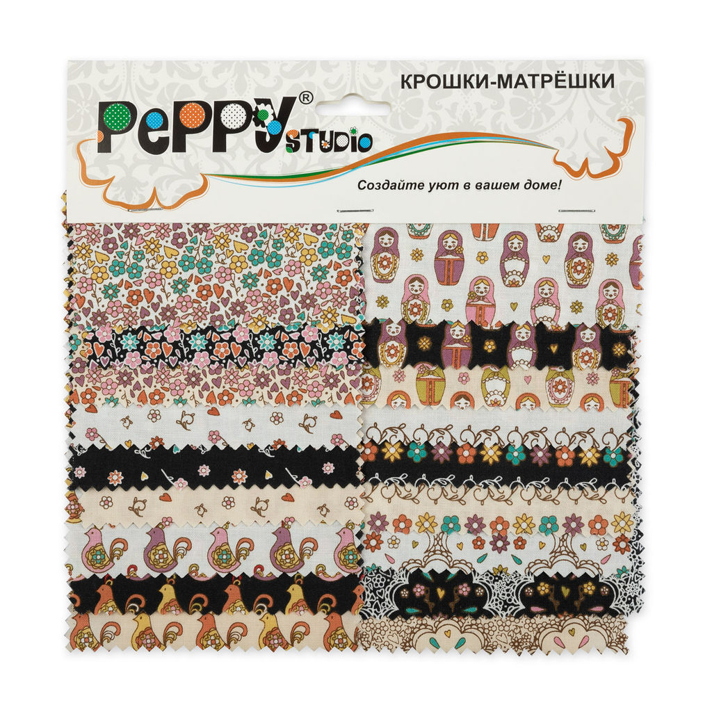 Ткань для пэчворка КРОШКИ-МАТРЁШКИ 112 см 100% хлопок ( в метрах )