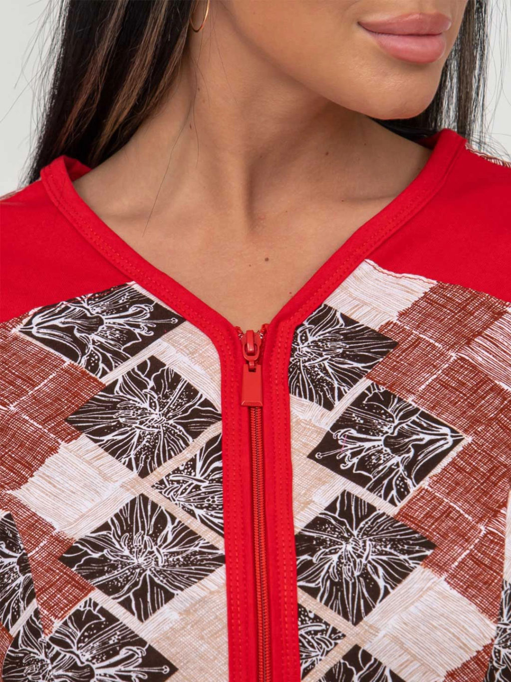 Халат женский, цвет бордовый