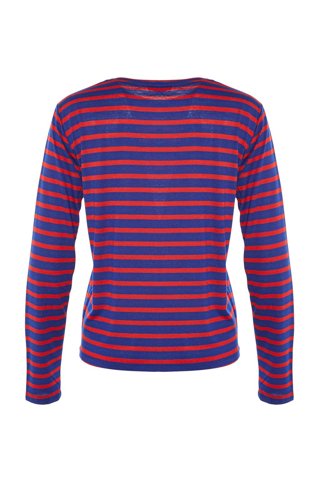 TRENDYOLMILLA Yesil Cizgili Regular/Normal Kal?p Basic Bisiklet Yaka Orme T-Shirt TWOAW23TS00002 фото 7