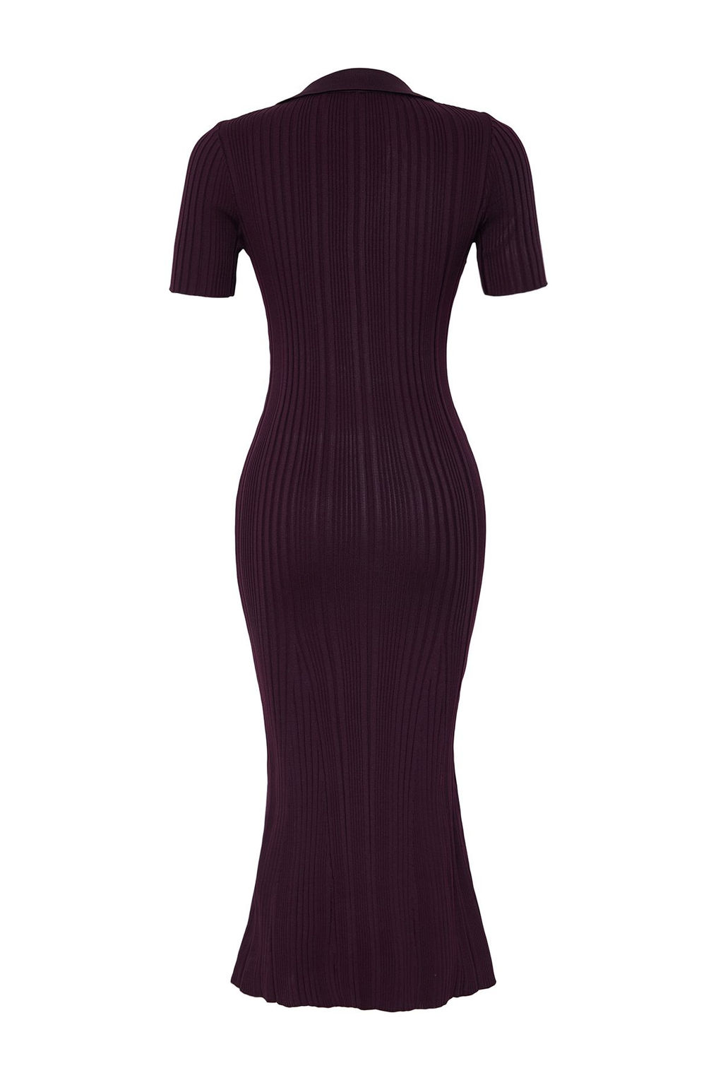 TRENDYOLMILLA Lacivert Maxi Triko Polo Yaka Elbise TWOSS24EL00282 фото 21