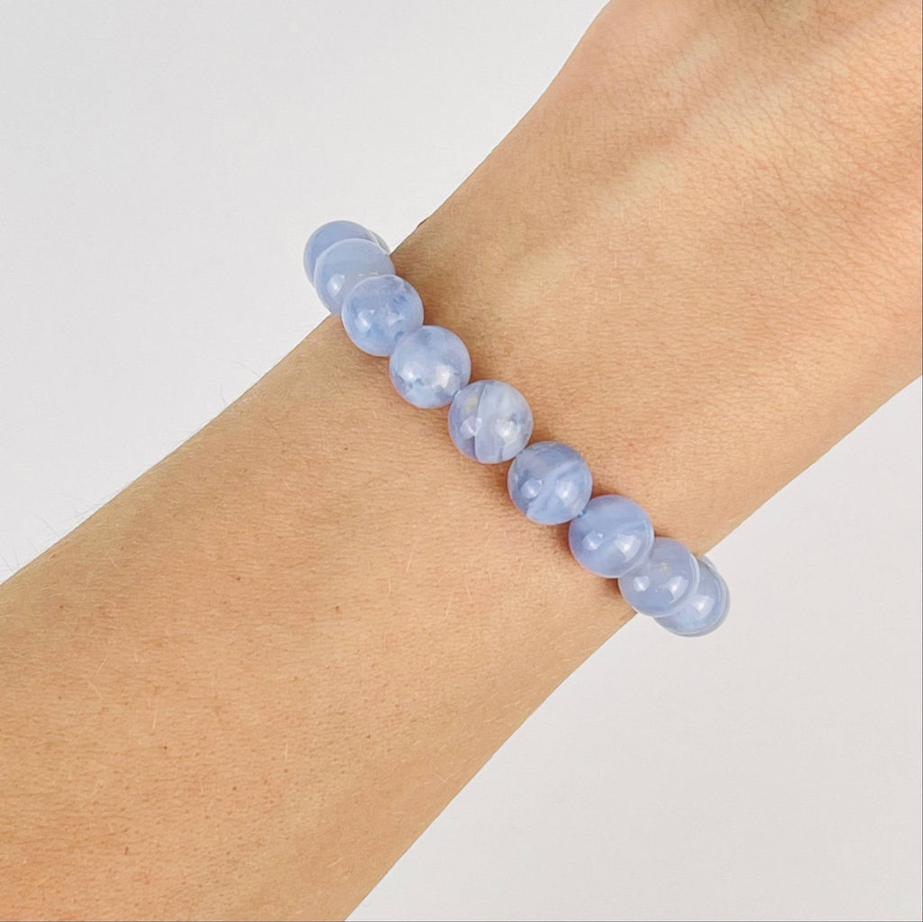 Браслет из Голубого агата 17 см