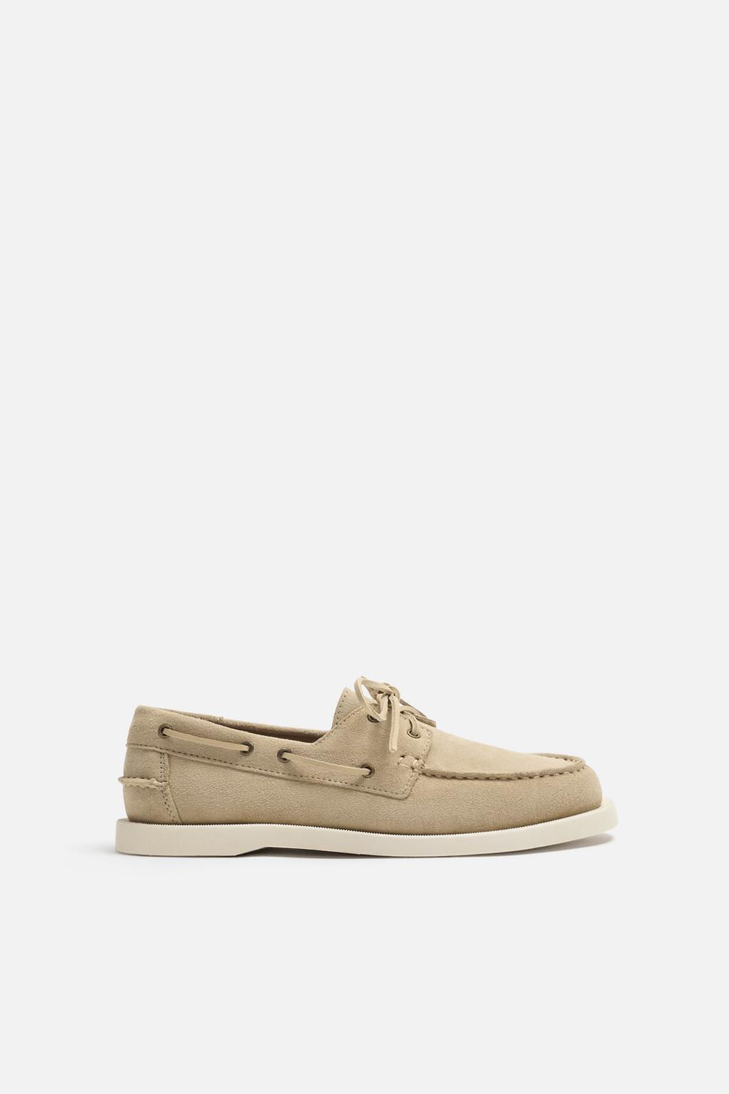 LEATHER DECK SHOES - LIMITED EDITION - Zara фото 5