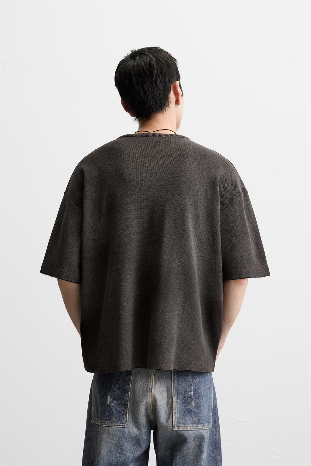 SPRAY PRINT KNIT T-SHIRT - Zara фото 3