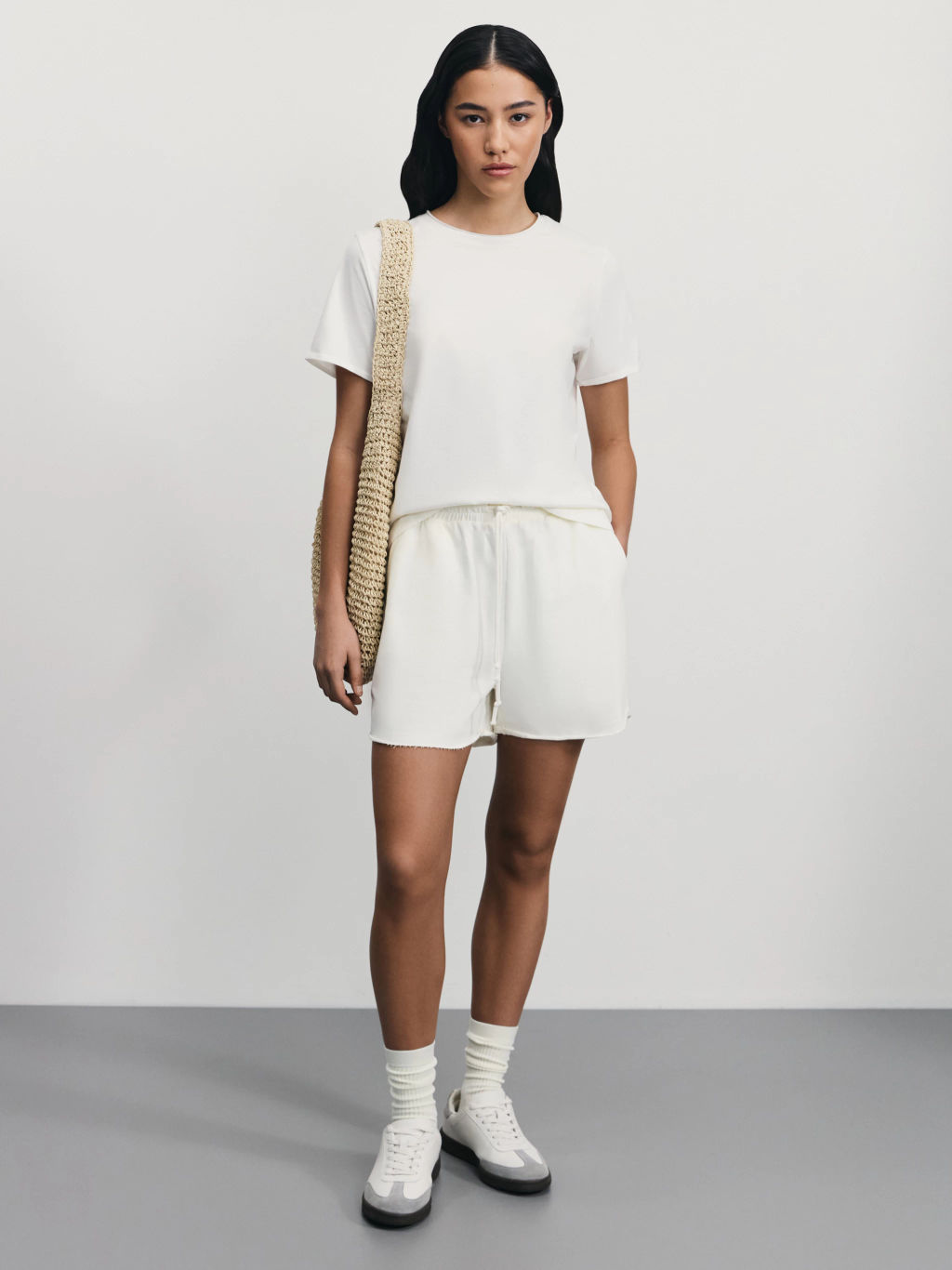 Хлопковая футболка прямого кроя / Zarina фото 2