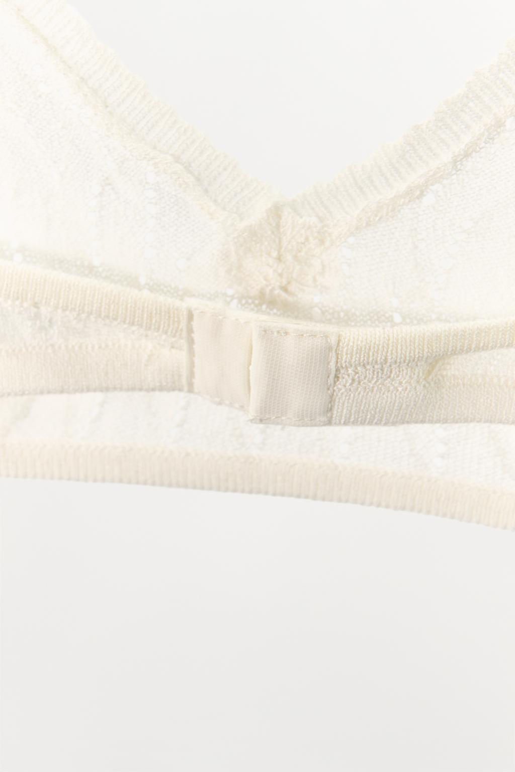 CHUNKY KNIT BRALETTE WITH BOW - Zara фото 10