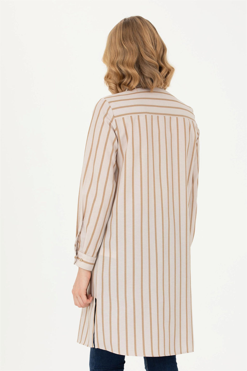 Женская рубашка песочного цвета с длинным рукавом - U.s. polo assn фото 12