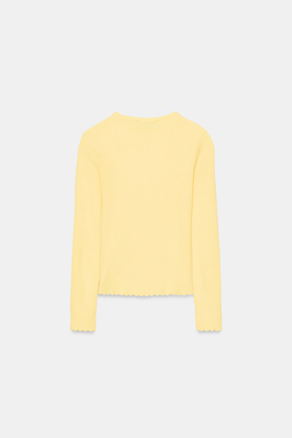 CHAQUETA PUNTO RIB / Amarillo pastel - Zara фото 6