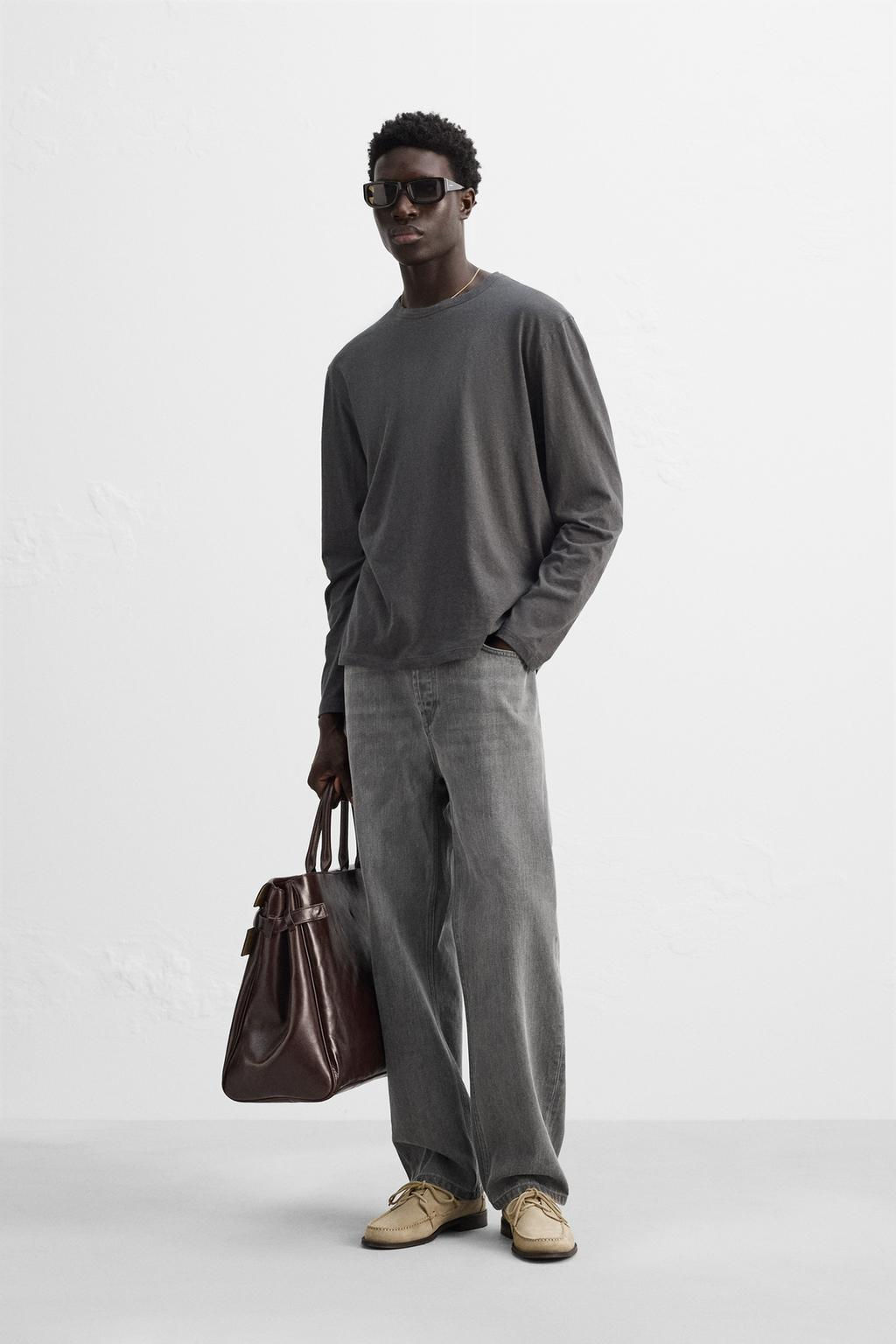 COTTON - HEMP T-SHIRT - Zara фото 3