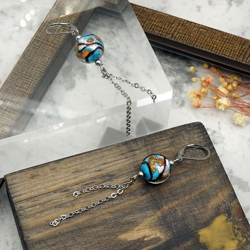 Серьги из муранского стекла FLORENTINA LS3018 - Vloes фото 4