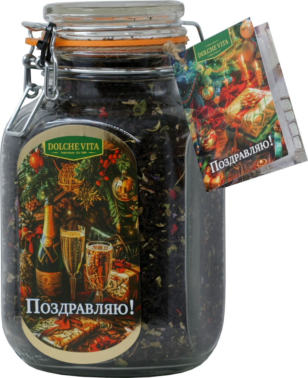 Dolche Vita. Новый год. В стекле. Поздравляю! 320 гр. стекл.банка