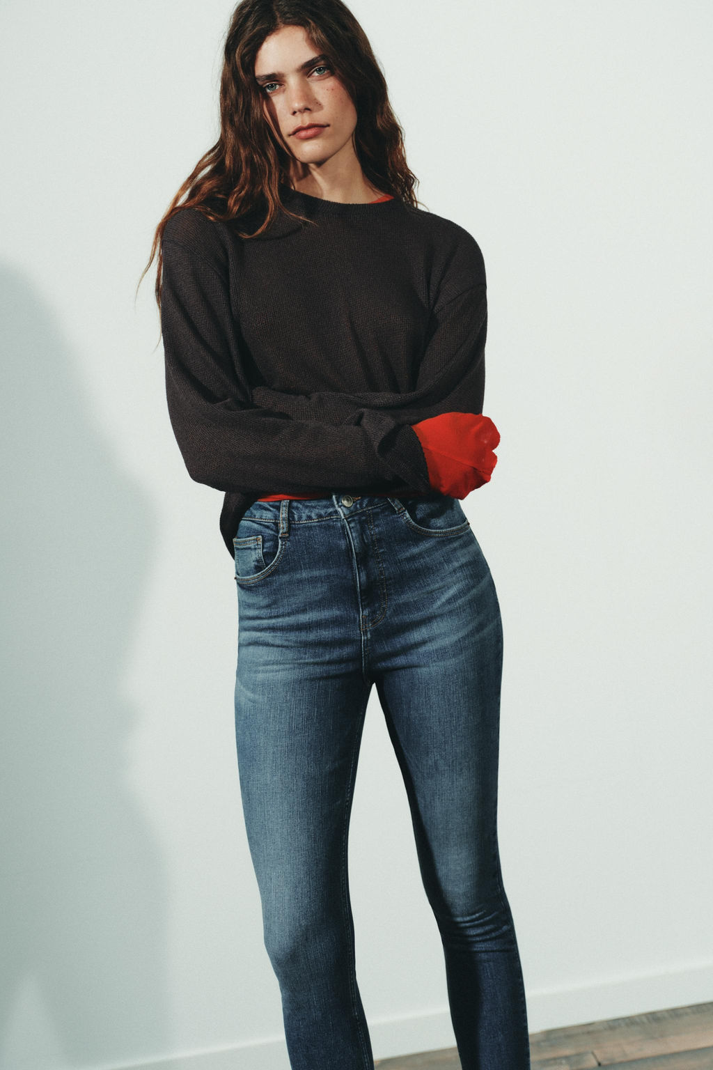 TRF HIGH-WAIST SKINNY JEANS - Zara фото 9