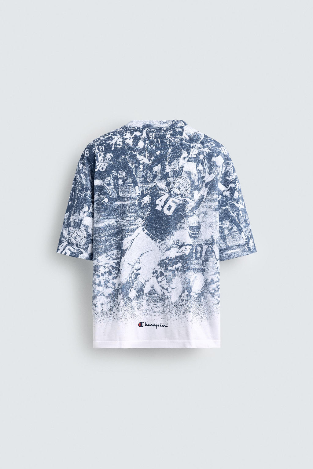 CHAMPION ® X ZARA AMERICAN FOOTBALL PRINT T-SHIRT  фото 8