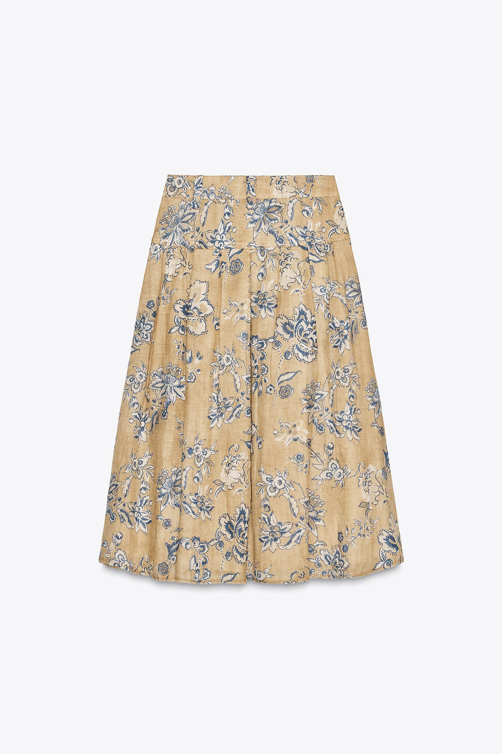 ZW COLLECTION RAMIE FLORAL PRINT SKIRT - Zara фото 13