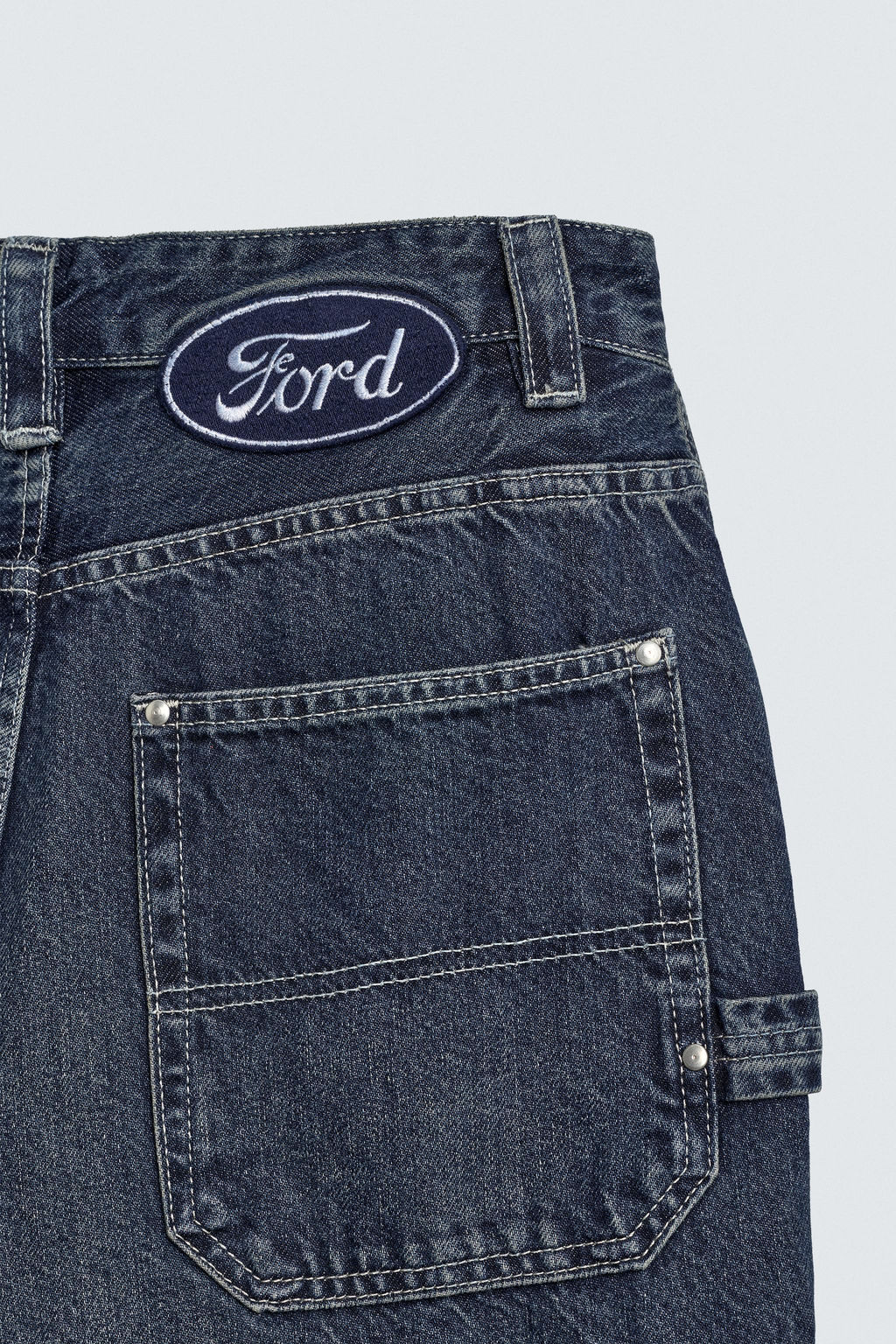 RELAXED FIT JEANS WITH FORD PATCH - Zara фото 22
