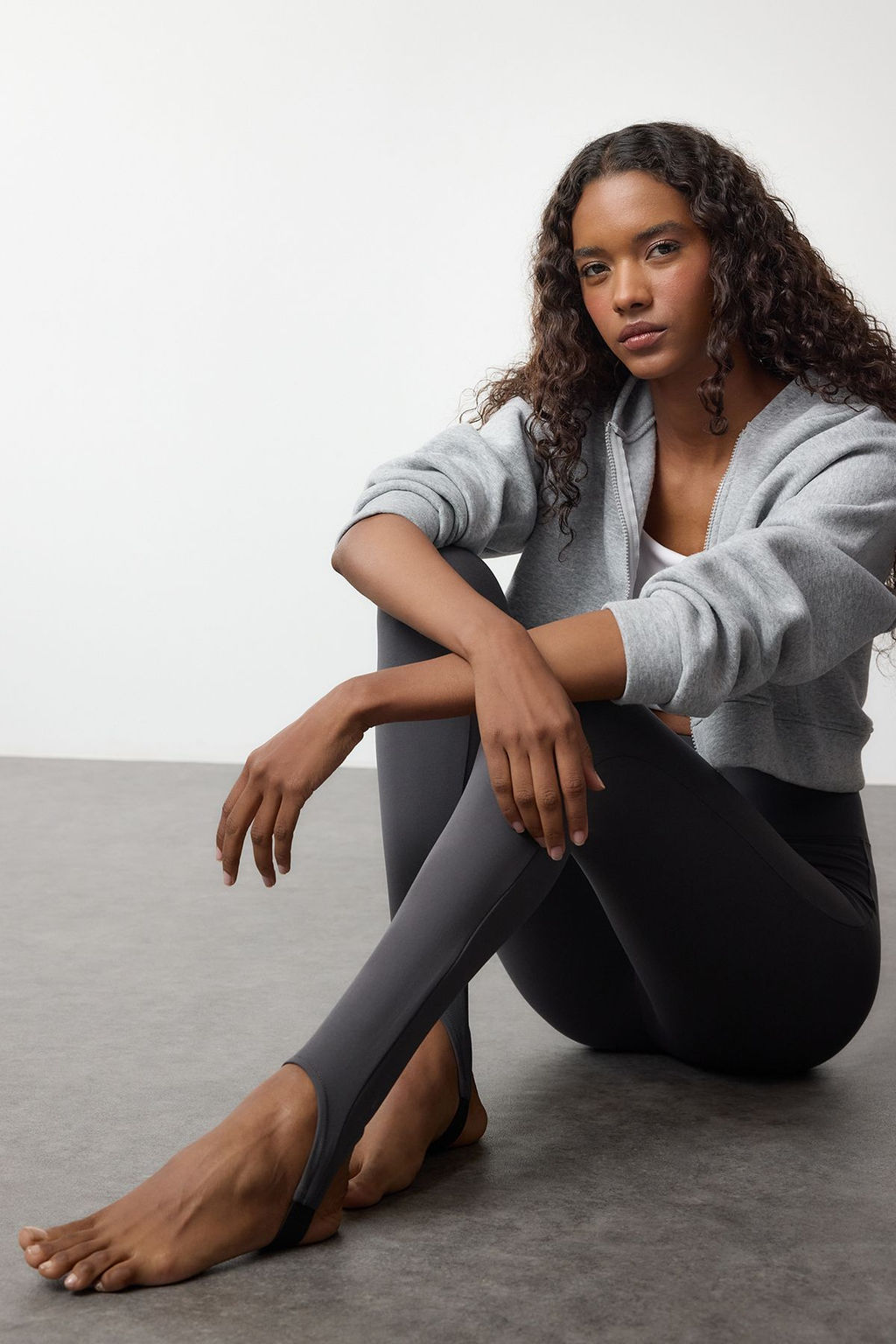 TRENDYOLMILLA Siyah F?rcal? Soft Kumas Fuzo Tam Boy Yoga Orme Spor Tayt THMAW25TY00009  фото 20