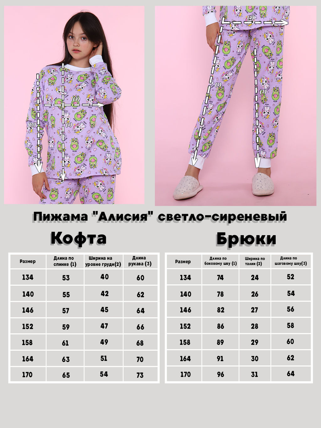 Пижама Алисия мятный - Ладошки фото 21
