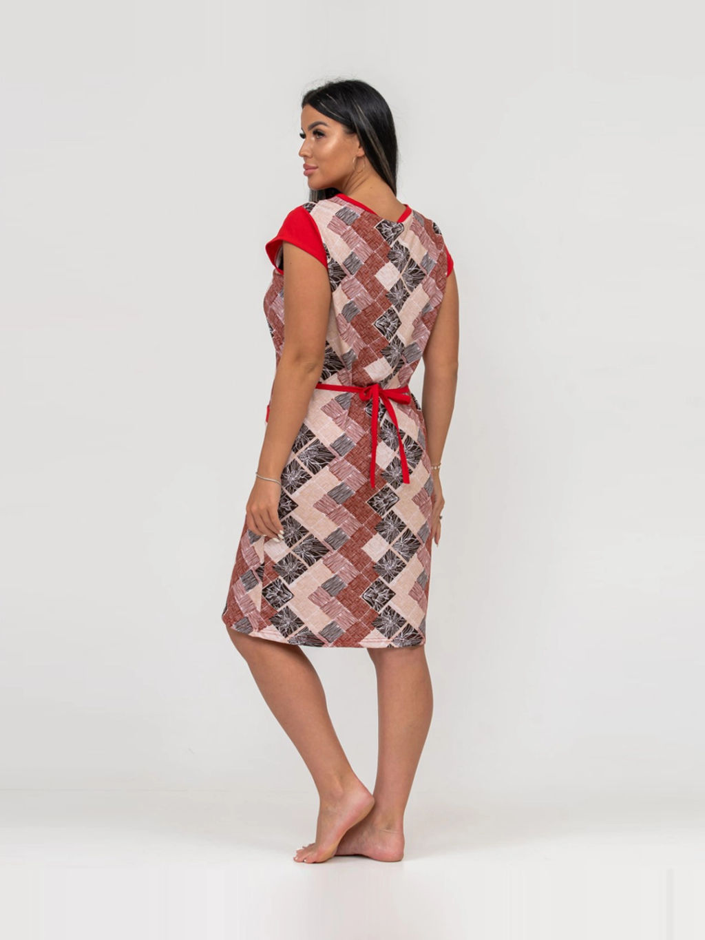 Халат женский, цвет бордовый